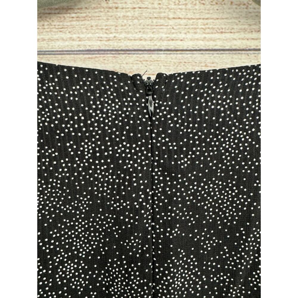 Piper & Scoot Multi Print Lace Trimmed A-Line Dress Women's Medium Black/White‎ - Picture 6 of 12